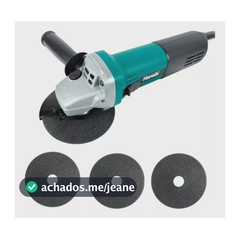Esmerilhadeira Lixadeira Angular Hanabi 115mm 880w Profissional Cor Azul-petróleo Frequência 60 Hz
