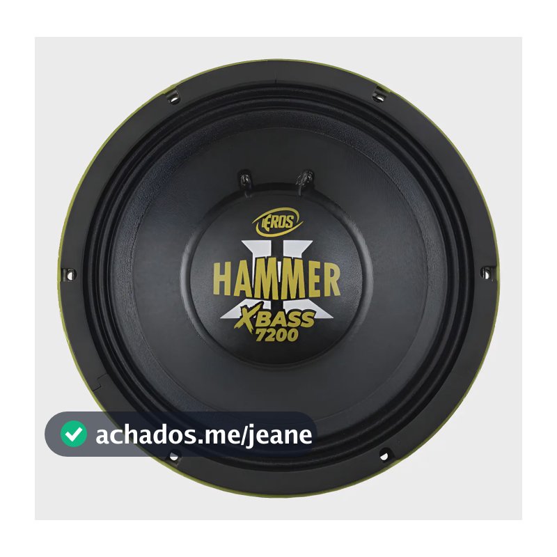 Alto Falante Eros Hammer 7200 Xbass 12  7.2k 3600w 4 Ohms Preto