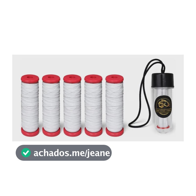 Kit 5 Linha Elástica Para Pesca Elastic Amarrar Isca 110m Branco