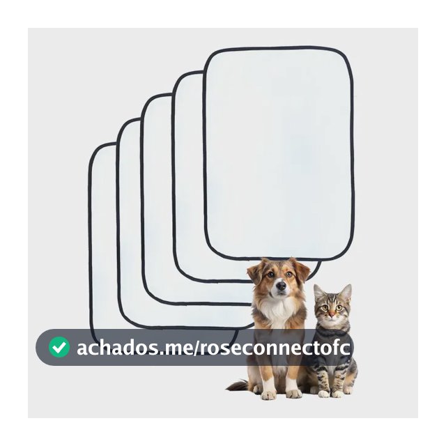 Kit 5x Tapete Higiênico Lavável Para Cães Tam. P 70x50cm Branco