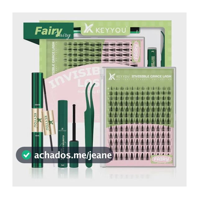 Kit Extensões De Cílios Diy Keyyou Fairy Efeito Invisível