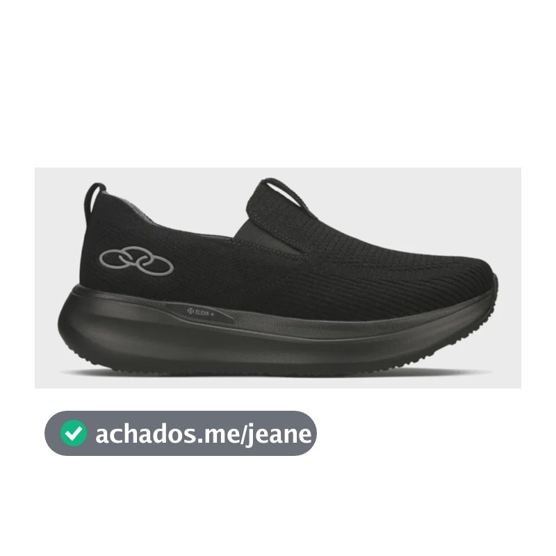 Tenis Olympikus Masculino Wellness Eleva Esportivo Original Preto/preto 39 Br