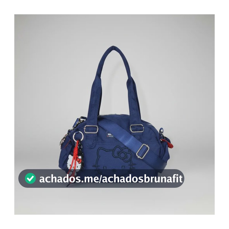 Bolsa Hello Kitty Semax Feminina Fofa Chaveiro Hk26082 Cor Azul