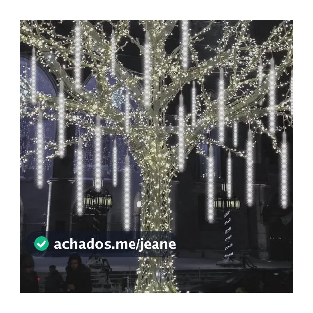 Cascata Bastão Chuva De Gelo 8 Tubos 45cm Natal Bivolt
