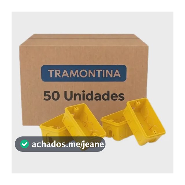 Kit 50 Caixa De Embutir 4x2 Luz Parede Tramontina Amarela