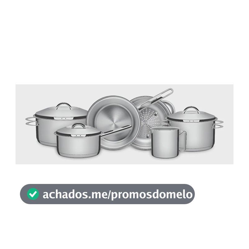 Kit Jogo De Panelas Solar 6 Peças com Fundo Triplo e Tampas de Inox Tramontina