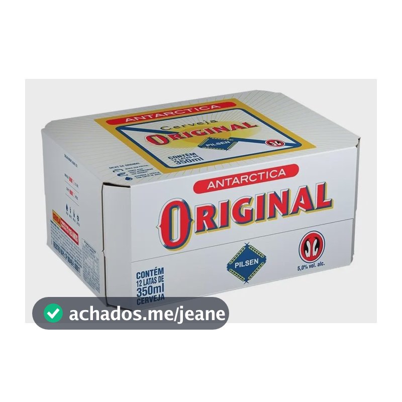 Pack Cerveja Antártica Original Pilsen Clara 350ml 12 latas