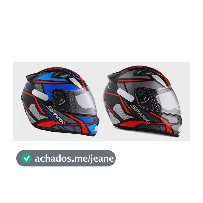 Kit Capacete Moto Casal Ebf Spark Spider Tiffany Azul Azul/vermelho Spider Brilhante 60 56