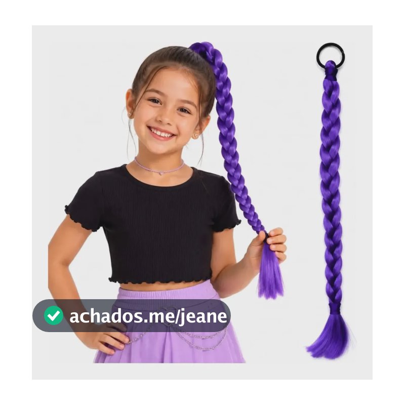Trança Roxa Guerreiras Do Kpop Rumi Fantasia Cabelo Aplique Lilás