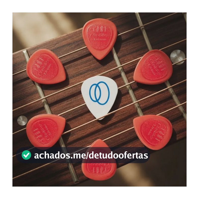 6 Palhetas Dunlop Stubby Jazz 1.0mm 474-100 Palheta para Guitarra Baixo Violão + 1 Palheta Groover