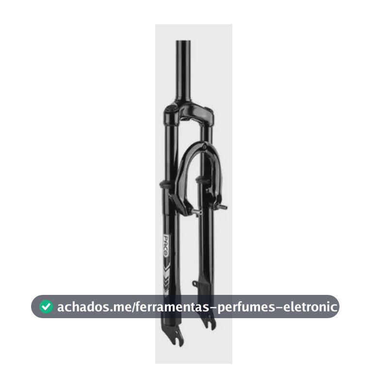 Garfo Suspensão Bike Aro 26 Paco Freio Disco/V-Brake Aço Preto