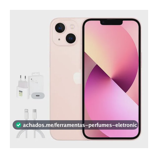 Apple iPhone 13 (128gb) Rosa Novo + Acessórios