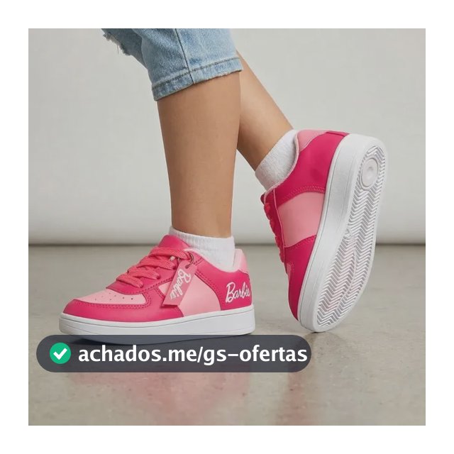 Tênis Infantil Meninas Barbie Lançamento Com O Chaveirinho