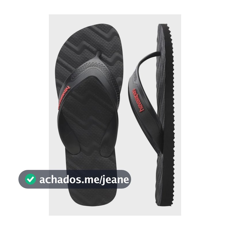 Chinelo Havaianas Legítima Max Conforto Sandália Track Waves Preto Track Waves 41/42 Br