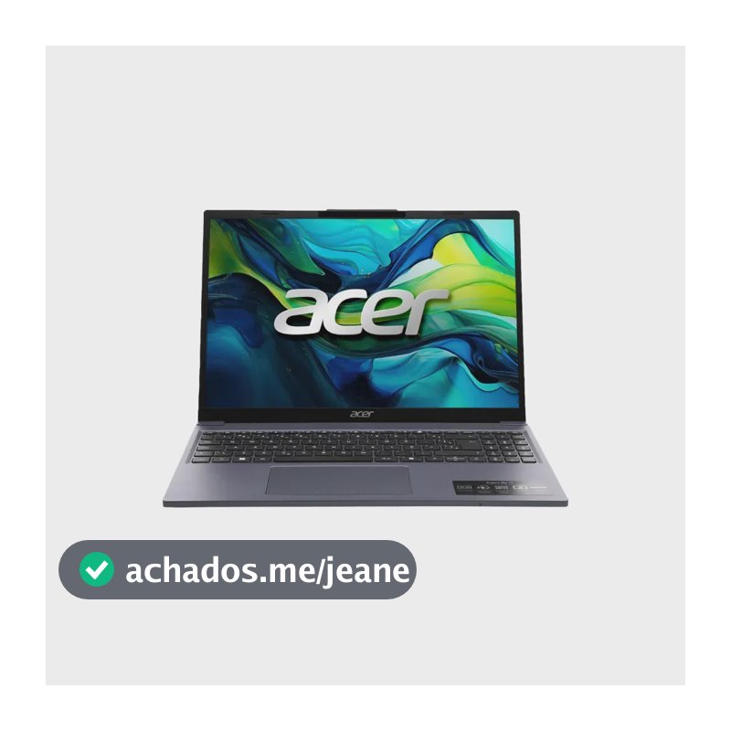 Notebook Acer Aspire Go 15 AG15-51P-59SM Intel Core I5 120U 8GB RAM 256GB SSD Linux 15.3" IPS WUXGA 1920 x 1200