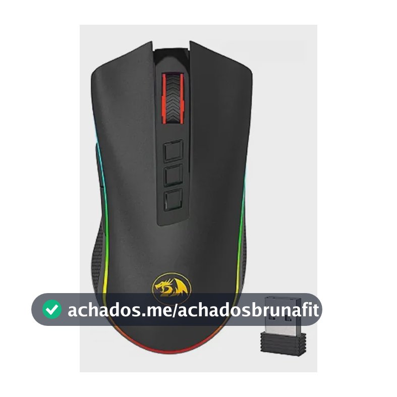 Mouse Gamer Redragon Cobra Pro M711-Pro Wireless Sem Fio USB 2.4 Ghz Preto
