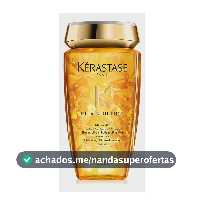Shampoo de Nutrição com Óleo de Argan, Limpeza Profunda e Brilho Radiante e Maciez para Todos os Tipos de Cabelo, Elixir Ultime Le Bain, Kérastase 250ml