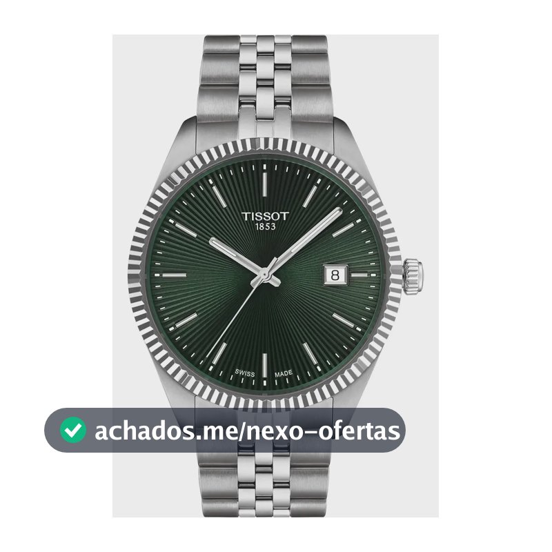 Tissot T1564101109100 Herrenuhr Ballade 40mm 10atm Prateado Verde-musgo
