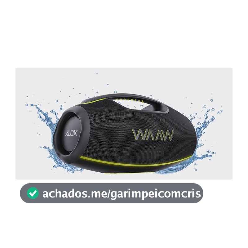Caixa de Som Portátil Boombox Bluetooth WAAW by Alok Hyperboom 1000 A Prova D’Água 180W
