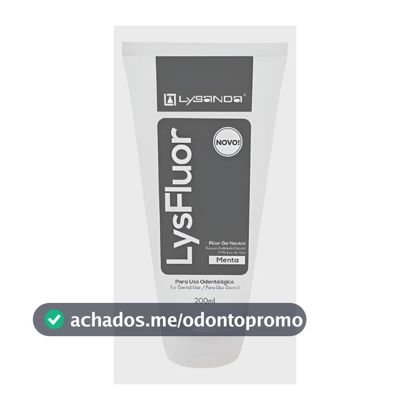 Flúor Gel Neutro Lysfluor 200 Ml Lysanda Uso Odontológico