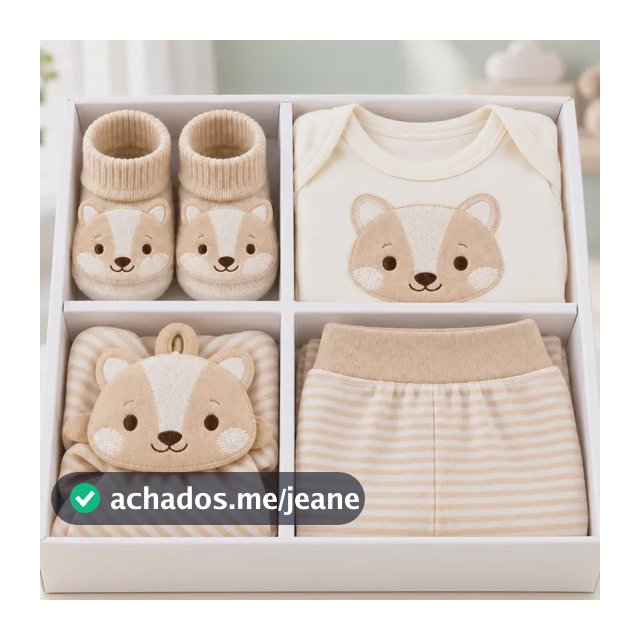 Kit Presente Bebê Recém Nascido Body Mijão Pantufa E Naninha