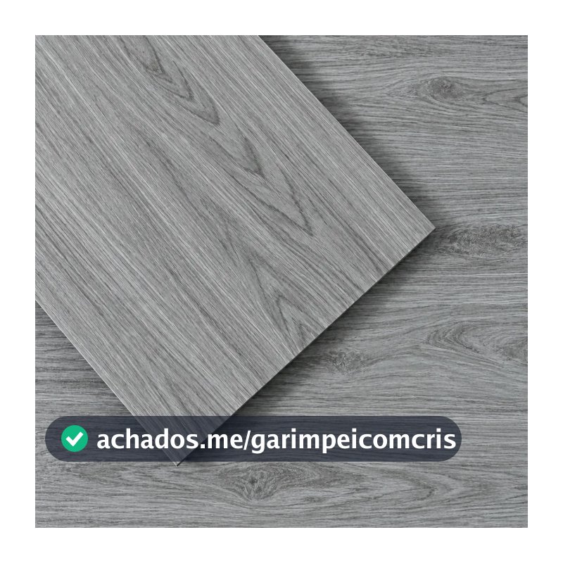 Piso Vinilico Autocolante Régua Madeira Adesivo 1,25m2 Cinza