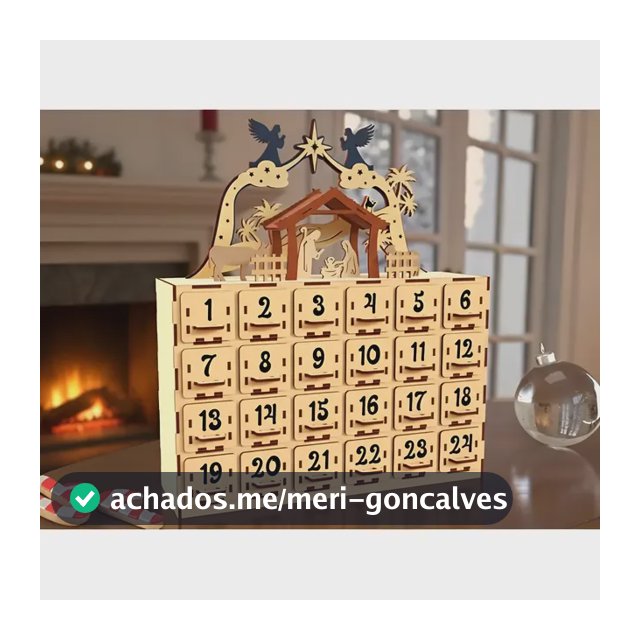 Natal Calendário De Advento Em Mdf 3mm Cru Sagrada Família