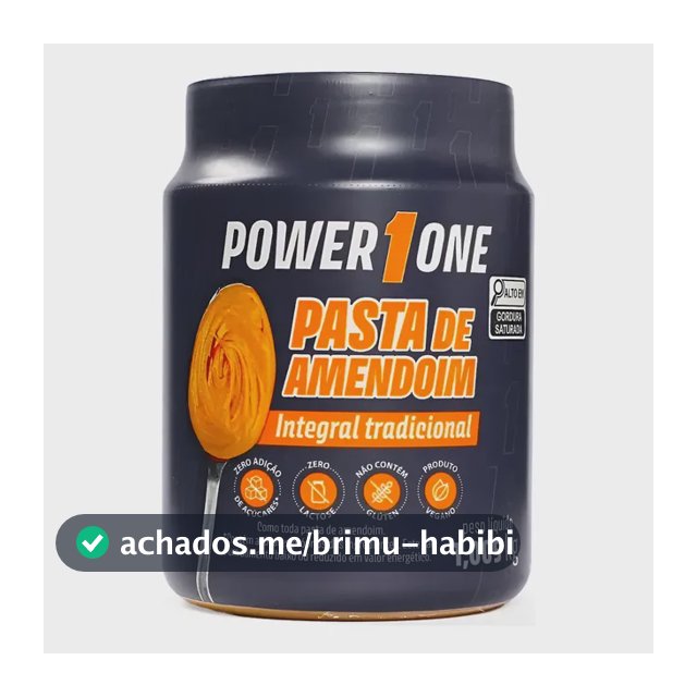 Pasta De Amendoim Power One 1kg Integral Natural
