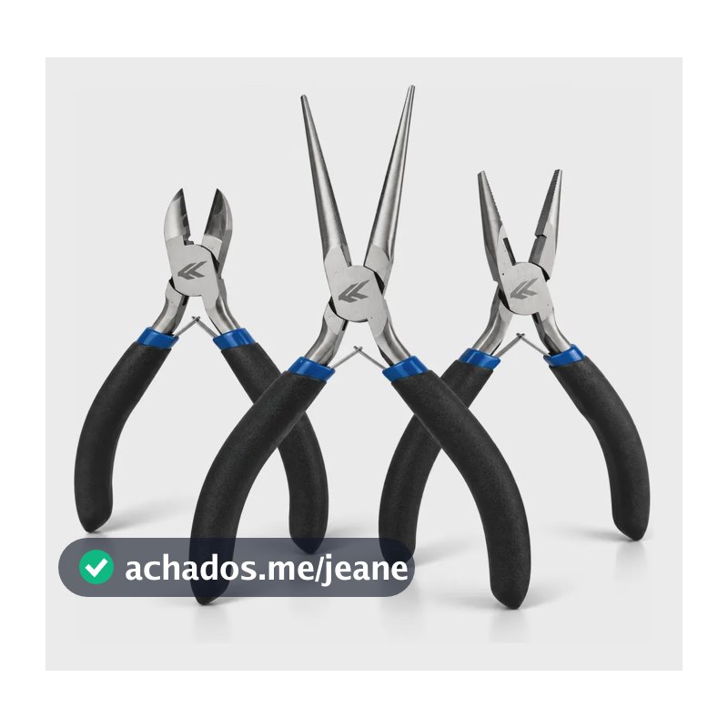 Kit 3 Alicates Para Pesca Kawana Bico Longo Corte