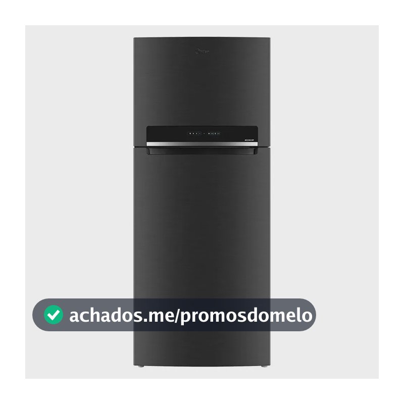 Geladeira Frost Free Midea 473 Litros MDRT611EVADX1 Duplex Inverter Turbo Freezer Preta