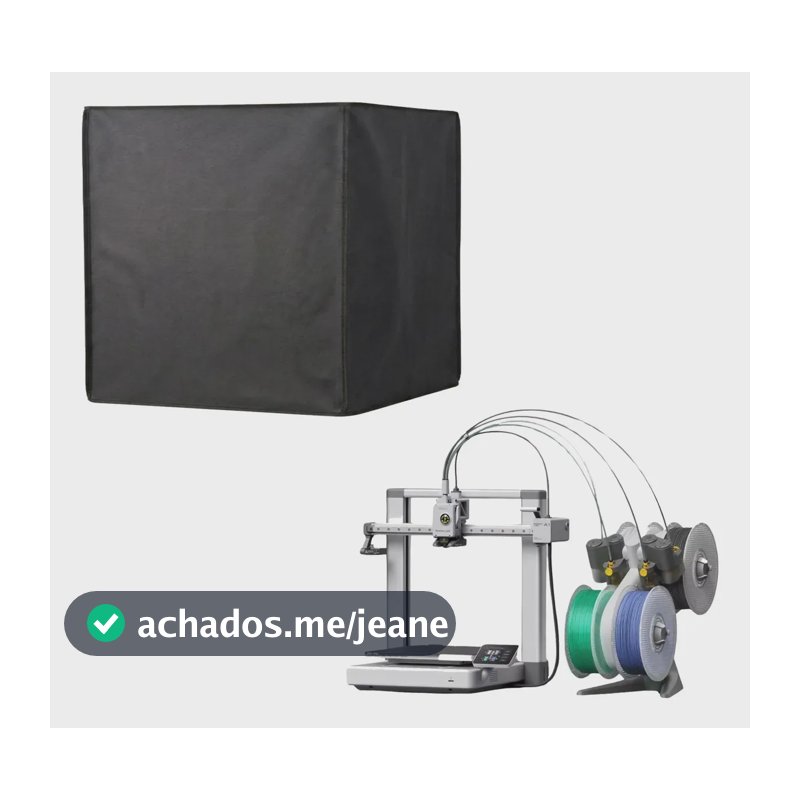 Capa Protetora Impressora 3d Bambu Lab A1 + Ams Lite Forrada Preto