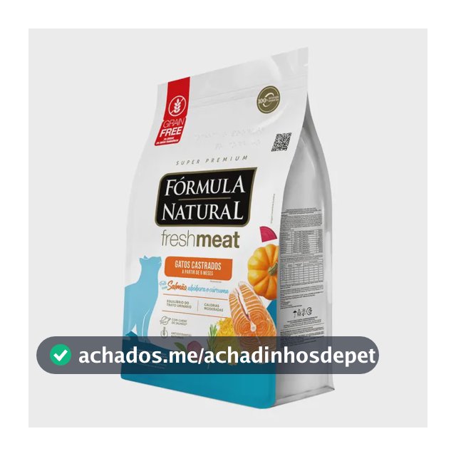 Ração Seca Fórmula Natural Gatos Castrados Adultos Salmão 10 Kg