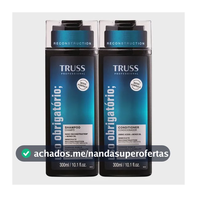 Kit Shampoo e Condicionador Truss Uso Obrigatório para Cabelos de 300ml