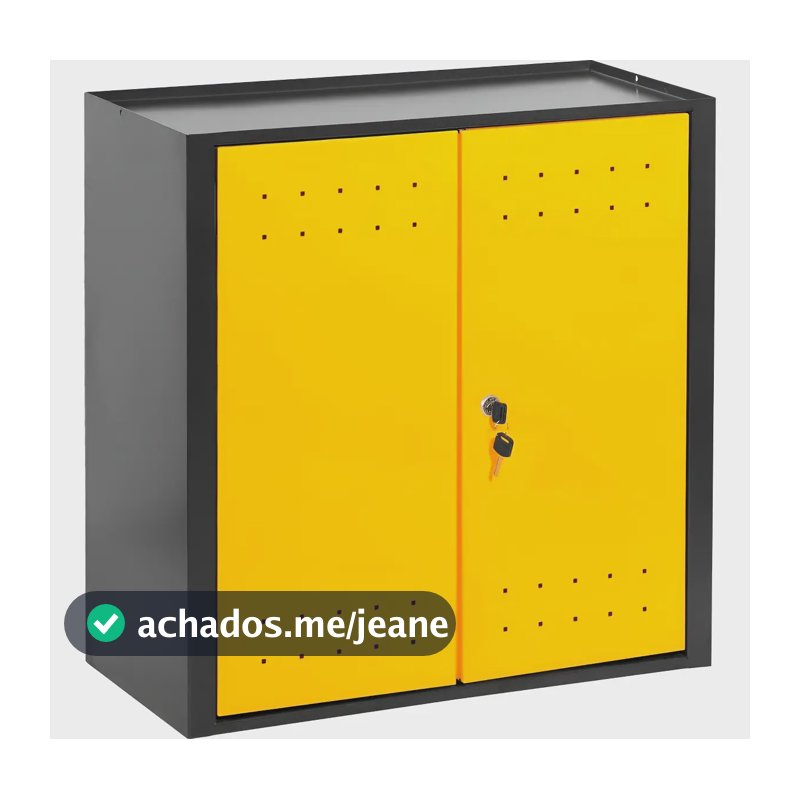 Armário Para Ferramentas Vonder C/ 1 Prateleira - 6162615826 Cor Amarelo/Preto
