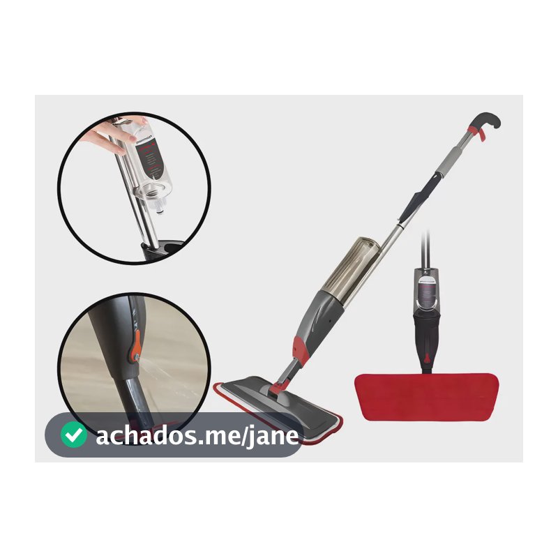 Mop Spray Powermaid Com Reservatório de Água e Cabo Regulável, Para Limpeza de Pisos