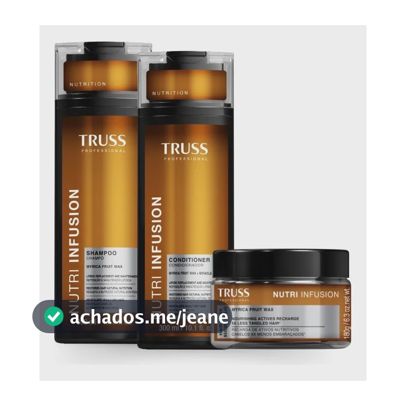 Truss Nutri Infusion Shampoo + Condicionador + Mascara 180g