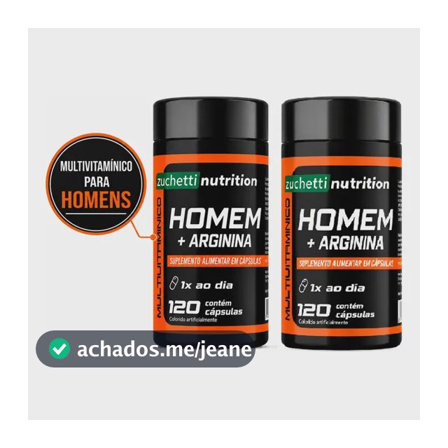Kit 2 Potes Multivitaminico Homem Vitamina Az Homem 120 Caps Sem Sabor
