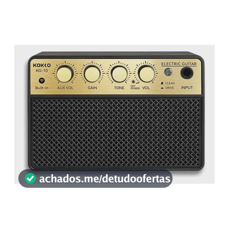 Mini Amplificador Guitarra Bluetooth Kokko KG-10 10W Portátil