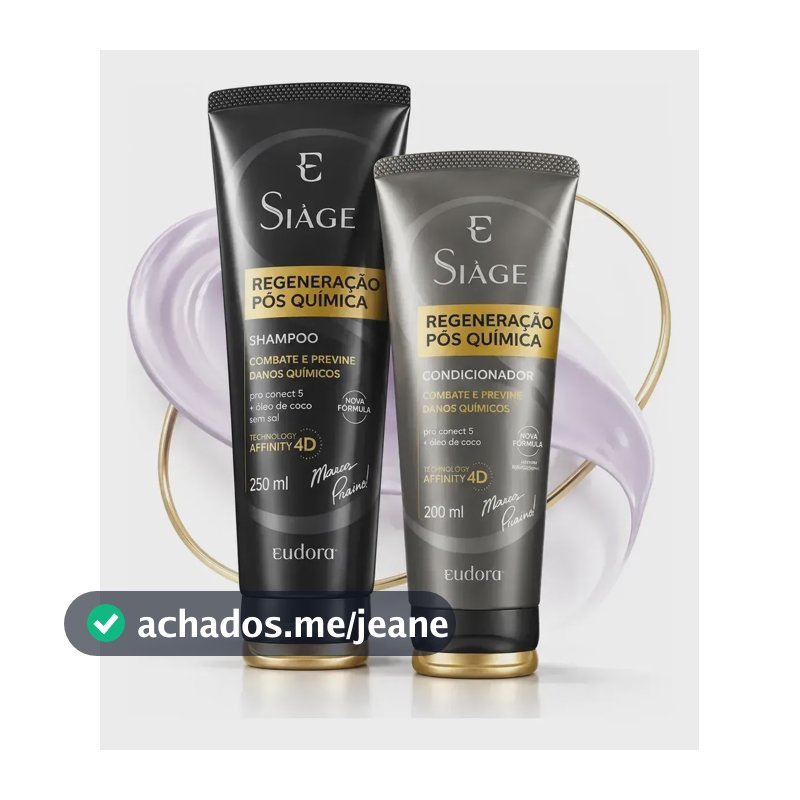 Siàge Pós Química Expert Shampoo E Condicionador Vegano