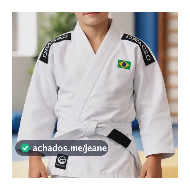 Kimono Branco Jiu Jitsu Kids Infantil Com Faixa Gratis Branco M1 - 1,30 M