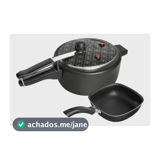Panela De Pressão Patolux 2,5 Litros Antiaderente Preto Preto