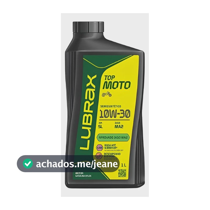 Oleo Lubrax Moto 4t 10w30 Semi Sintético 1 Litro Original