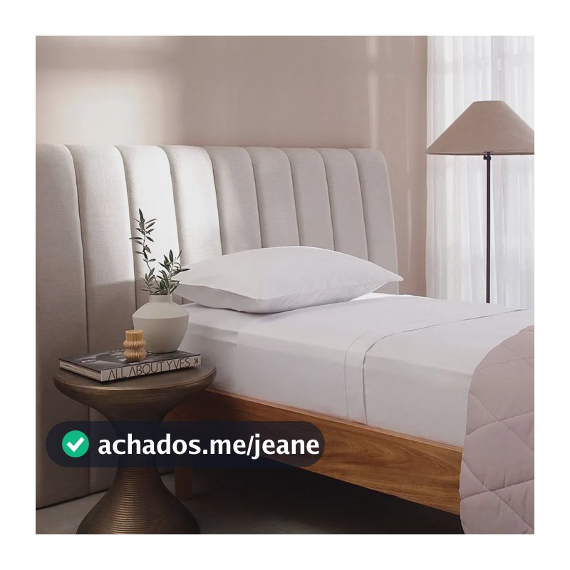 Jogo De Cama Solteiro Buddemeyer Cotton Essential Branco