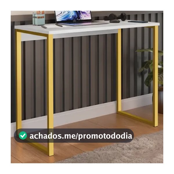 Escrivaninha Industrial Mesa Estudo Aparador Office Aço Mdf