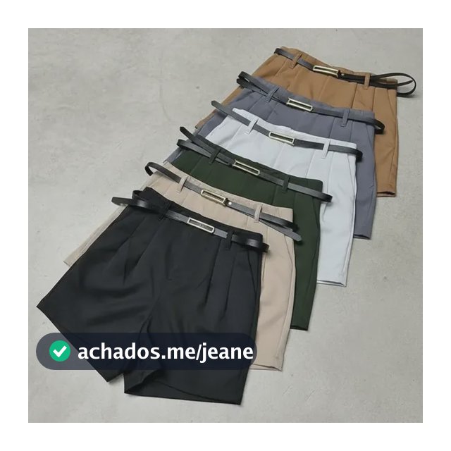 Kit 5 Short Alfaiataria Com Cinto Tendencia 2025