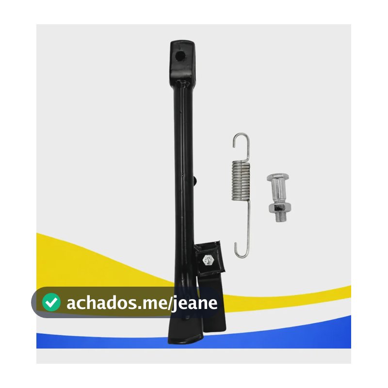 Cavalete Lateral Titan 150 Fan 125 150 Preto + Mola Parafuso Preto