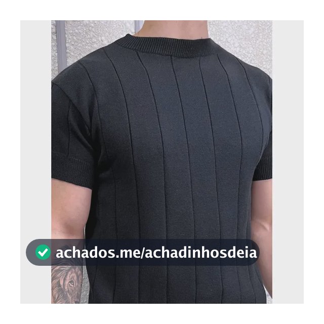 Camiseta Masculina Tricô Modal Premium Canelada Macia Social