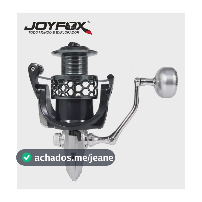 Molinete Pesca Joyfox DHK6000 15 Rol. Drag 20kg Alumínio 4.7:1 400g Cinza