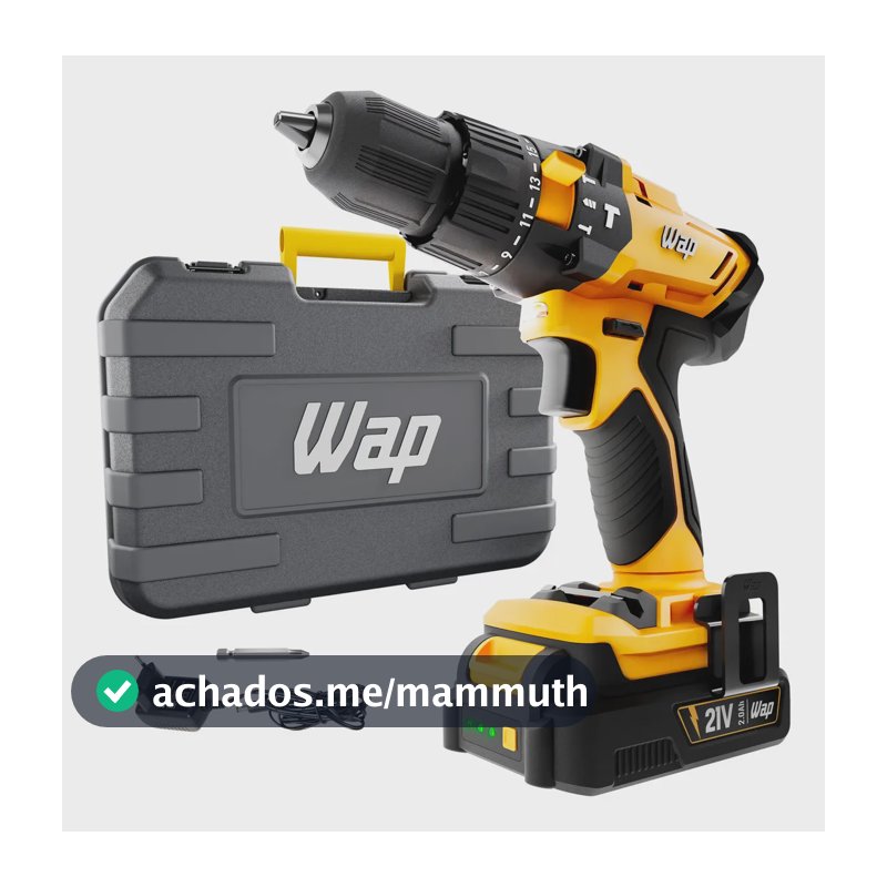 Parafusadeira e Furadeira de Impacto 3/8" WAP K21 ID02 2000 mAh