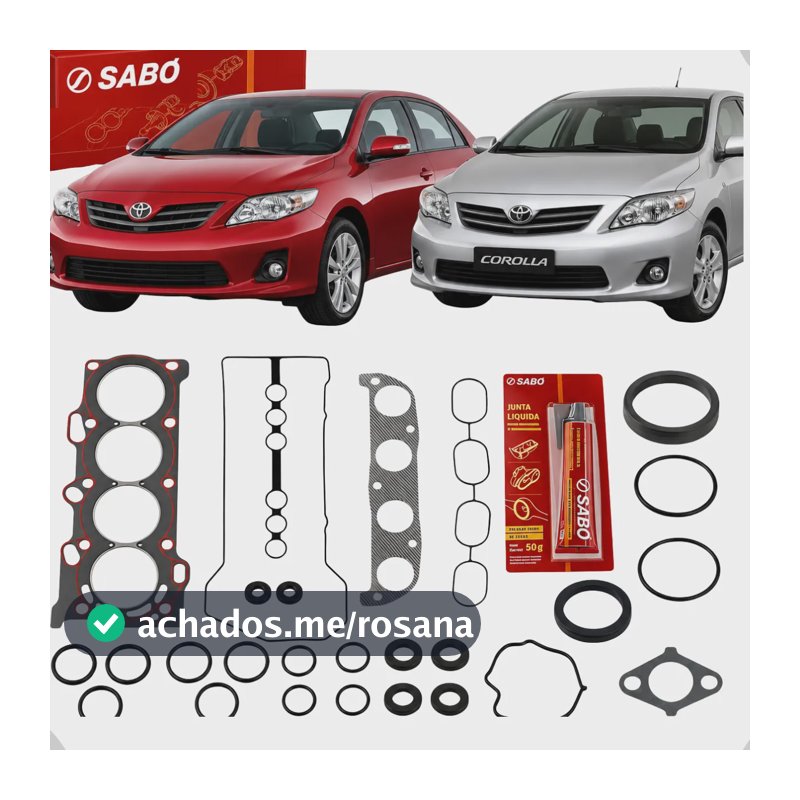Kit Junta Superior Cabeçote Corolla 1.8 16v Original Sabó